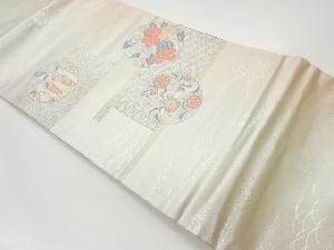 リサイクル　花丸文に古典柄模様織出し名古屋帯